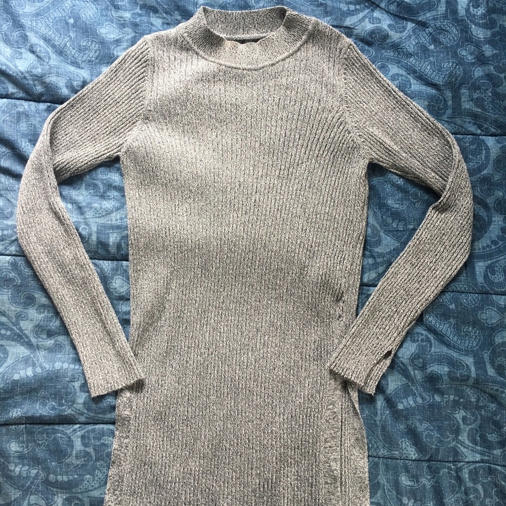 Topshop mock turtleneck tunic knit